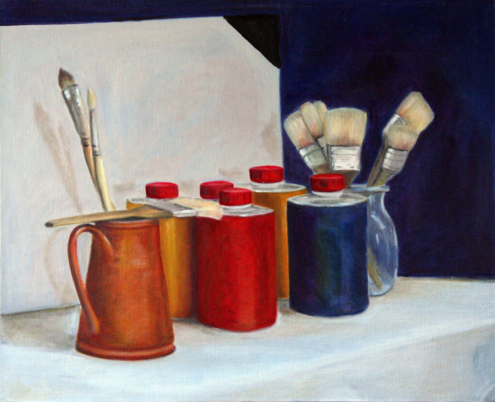 Nature morte, les pinceaux